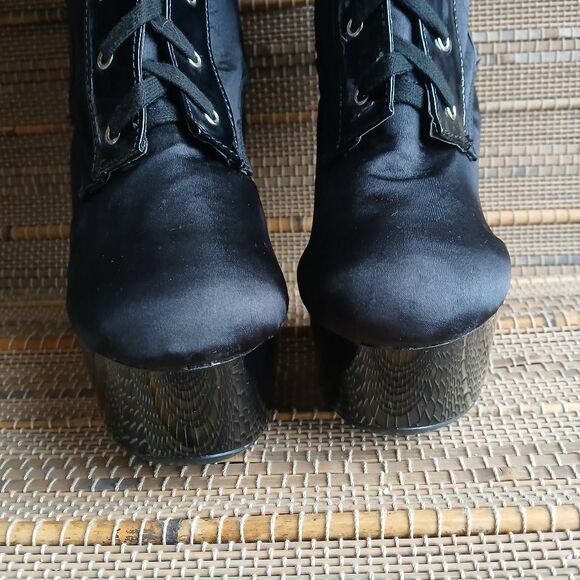 Ellie Shoes E-609-Raven-L 6" Lace Knee High Womens Boot Size 10 - Picture 9 of 10